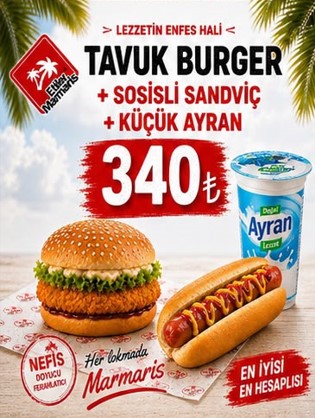 2'li Köfte Sandviç Menü