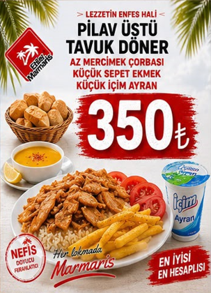 Pilav Üstü Tavuk Döner Menü